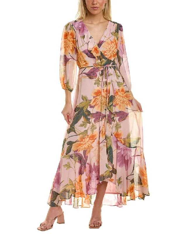 MAISON TARA Chiffon Midi Dress