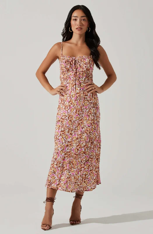 Maritza Floral Smocked Midi Dress