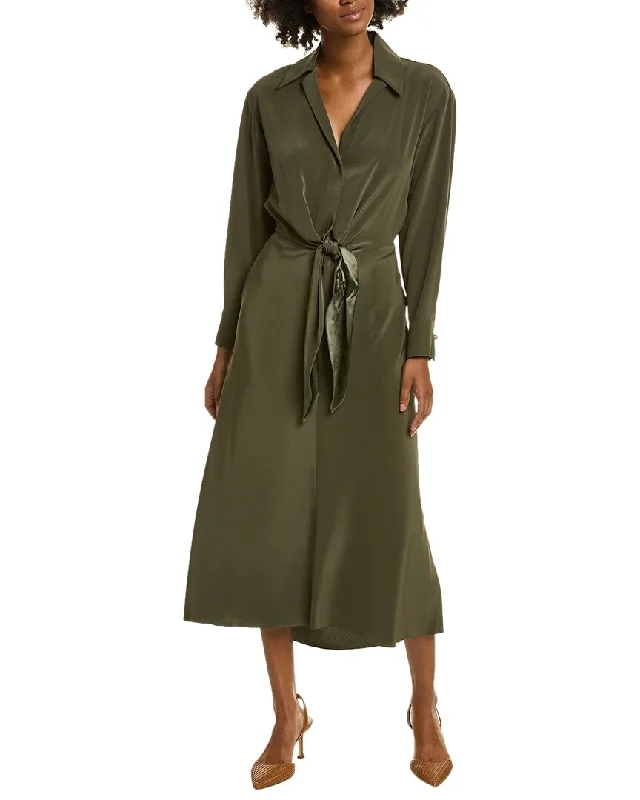 Vince Draped Front Midi Dress