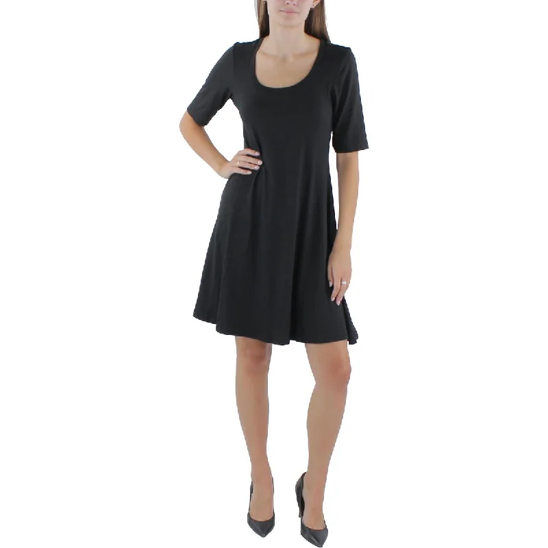 24seven Comfort Apparel Womens Crewneck Short T-Shirt Dress