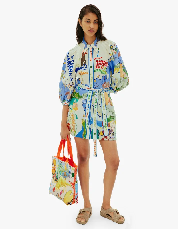 Nadia Mini Shirt Dress - Multi