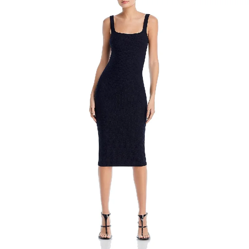 Alexander Wang Womens Midi Solid Bodycon Dress