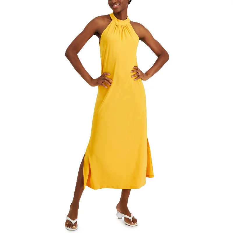 Bar III Womens Solid  Maxi Dress