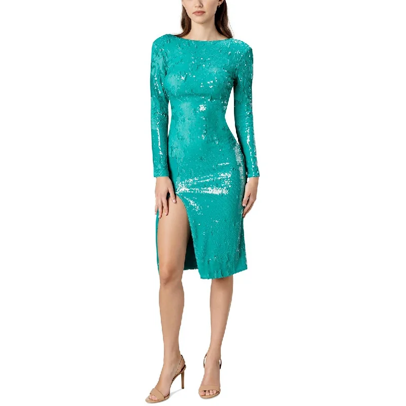 Dress The Population Womens Party Knee-Length Bodycon Dress