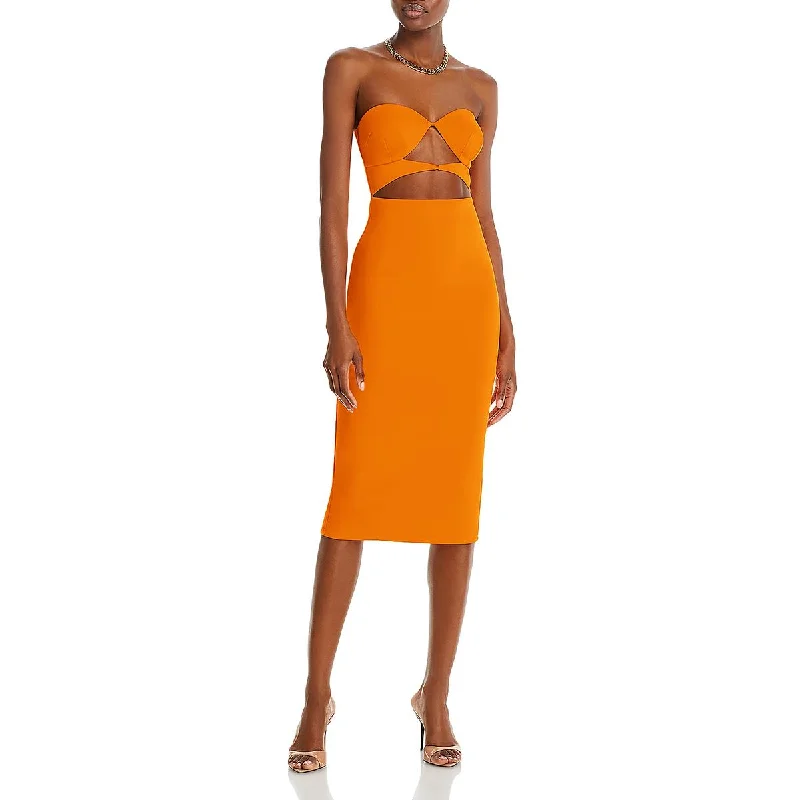 Fore Womens Crepe Cut-Out Bodycon Dress