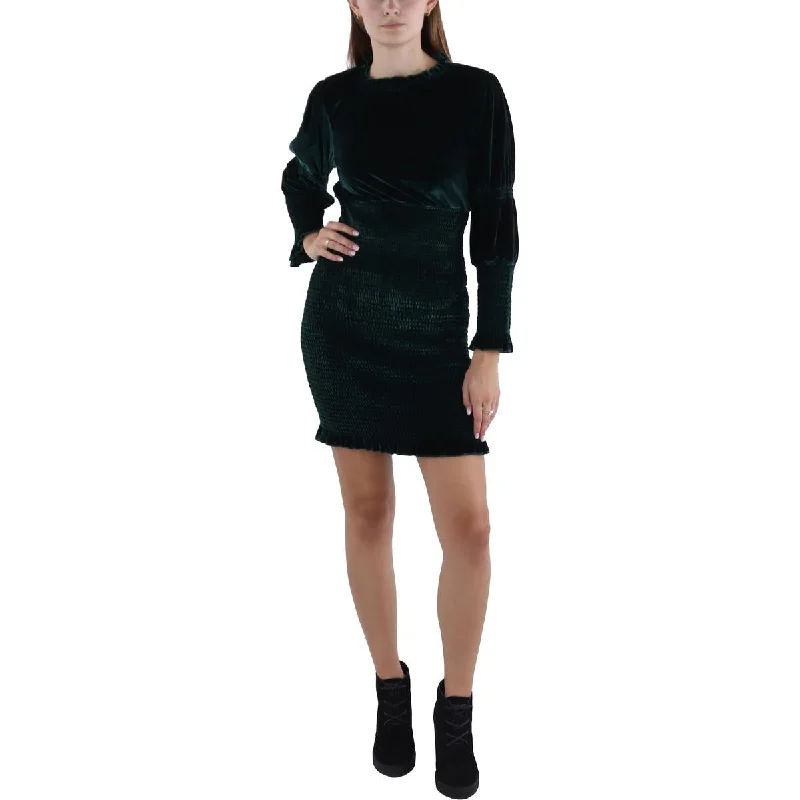 French Connection Womens Smocked Above Knee Bodycon Dress