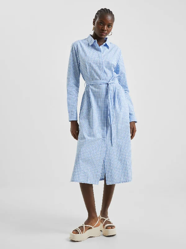 Gingham Button-Through Shirt Dress