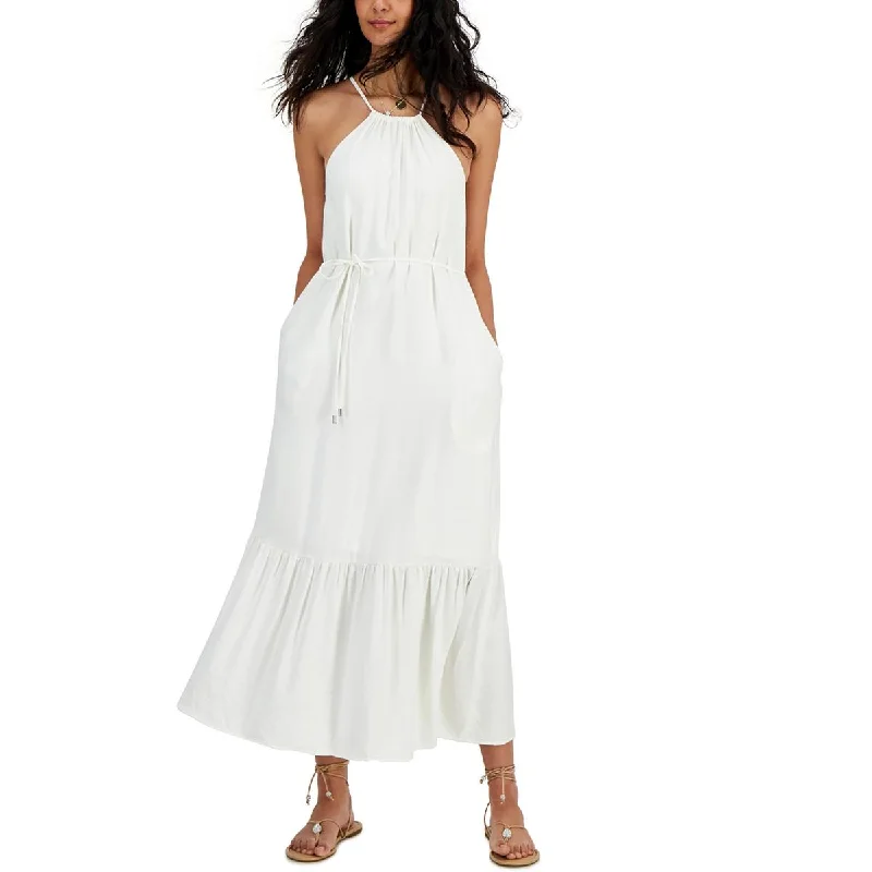 INC Womens Tie Halter Maxi Dress