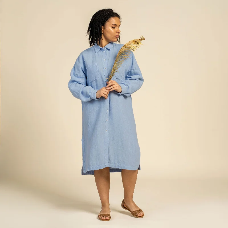 Oversize Shirt Dress Margo Cloudy Blue