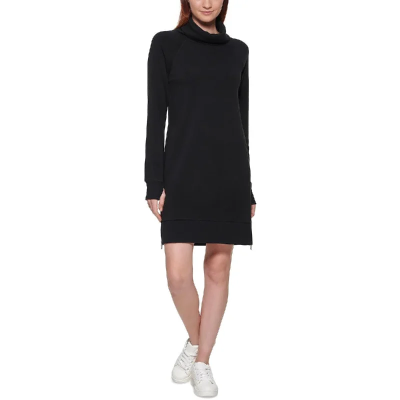 Marc New York Performance Womens Knit Funnel Neck Sweatshirt Dress