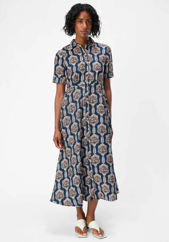 Object Emmi Long Shirt Dress, Navy