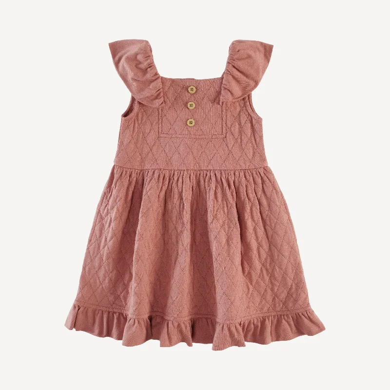 quilted party dress | cedar | modal