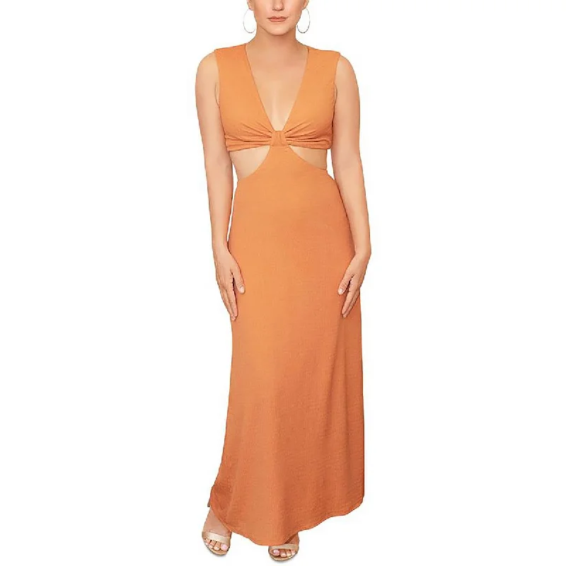 Rachel Rachel Roy Womens V-Neck Cut-Out Maxi Dress