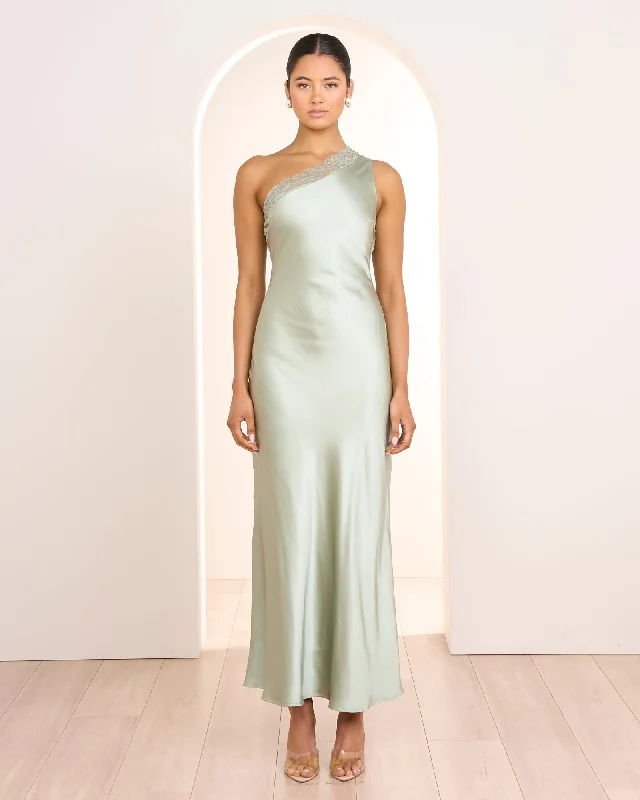 Thea One Shoulder Satin Dress