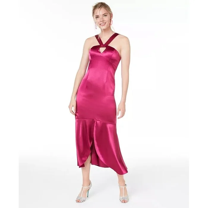 Aidan By Aidan Mattox Women's Liquid Satin Dress Pink Size 4