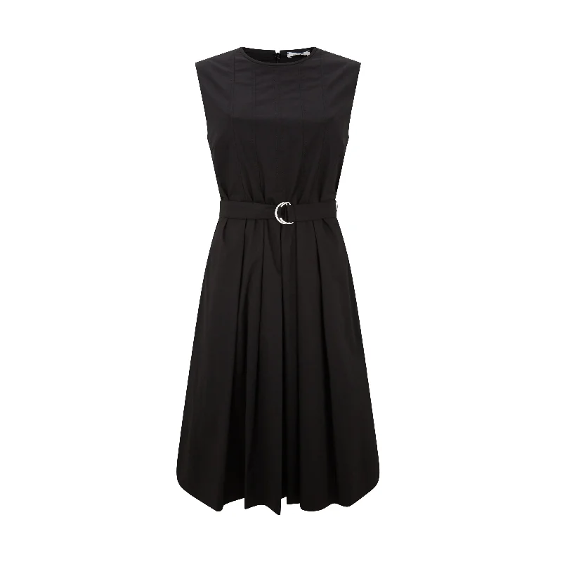 Sleeveless Cotton Satin Dress