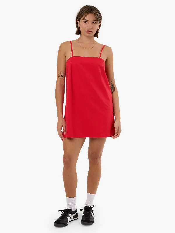 Mila Mini Dress - Ruby Red